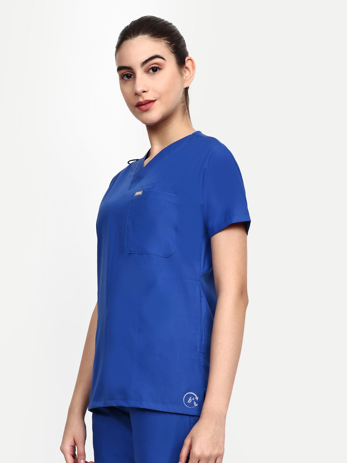 FEBRIS iScrubs Women's 5 - Pocket Scrub Top (Royal Blue)