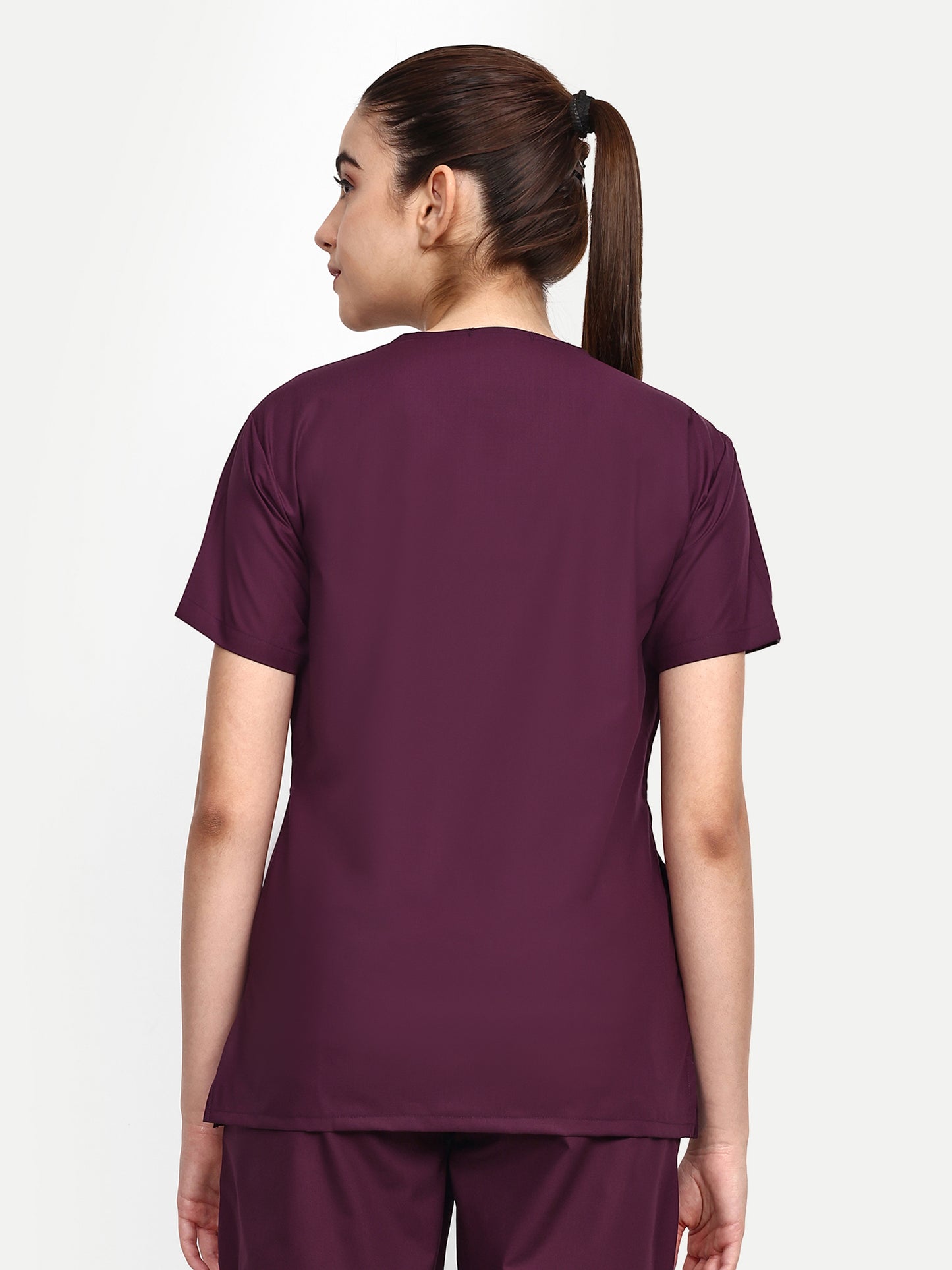 FEBRIS iScrubs Women's 5 - Pocket Scrub Top (Wine)