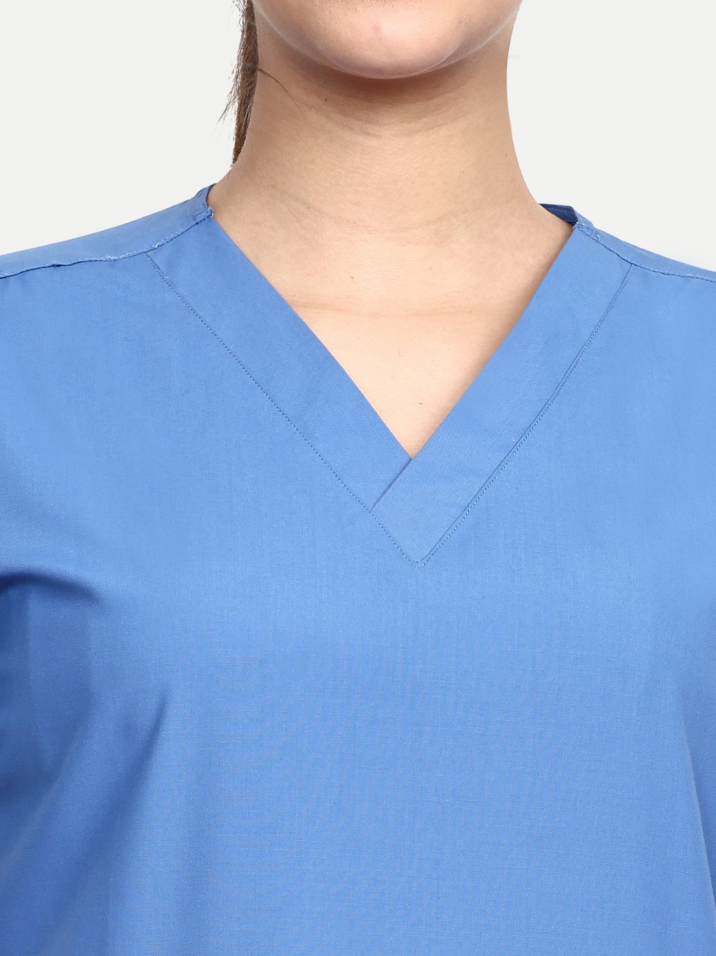 FEBRIS iScrubs Women's 2 - Pocket Scrub Top (Ceil Blue)