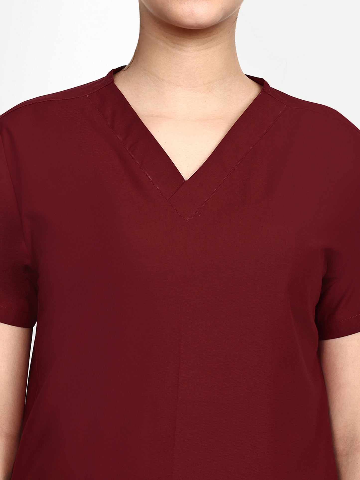 FEBRIS iScrubs Women's 2 - Pocket Scrub Top (Maroon)